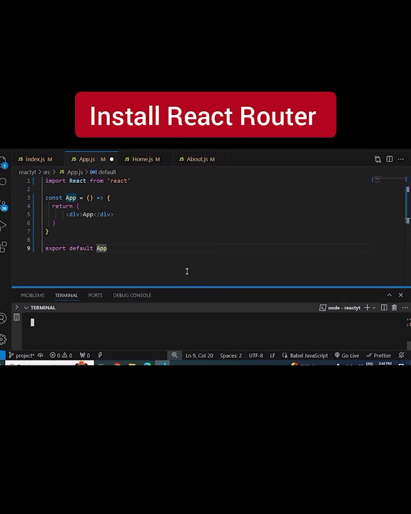How to install react router dom shorts react shortsfeed youtube