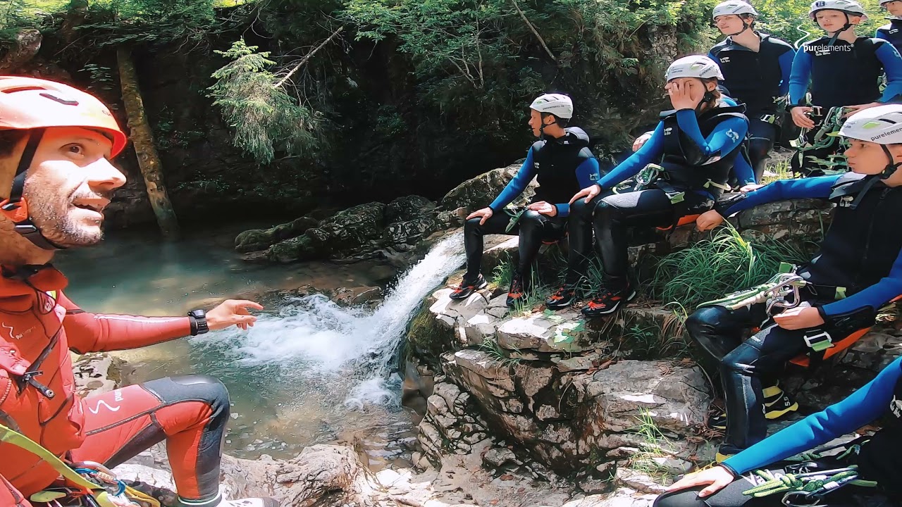 Canyoning Schwarzwasserbach Familie Kinder Kleinwalsertal