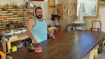 Final Coat of Polyurethane on Table Top
