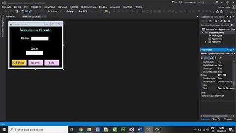 Área de un circulo en Visual Basic