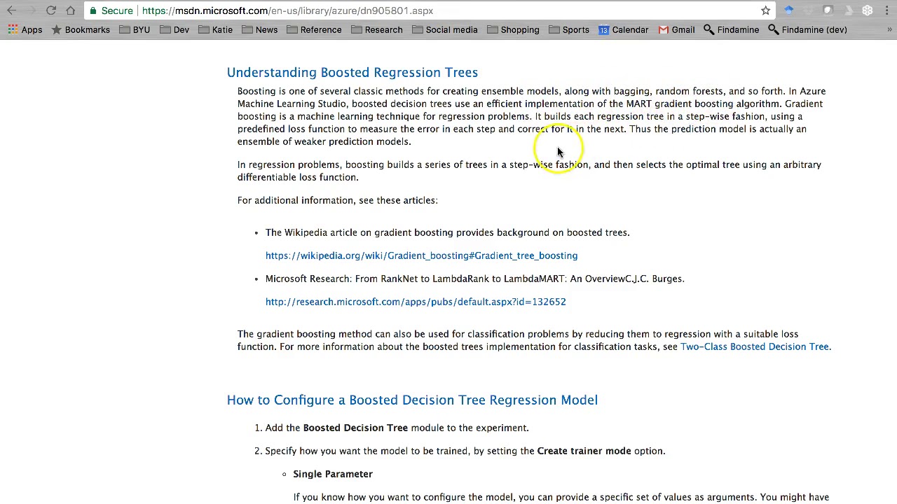 Azure Machine Learning Studio: Boosted Decision Tree - YouTube image.