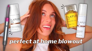 HOW TO GET THE PERFECT AT HOME BLOW OUT // featuring Olaplex 💇🏻‍♀️🚿