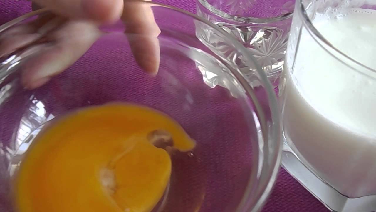 Маска кефир яйцо