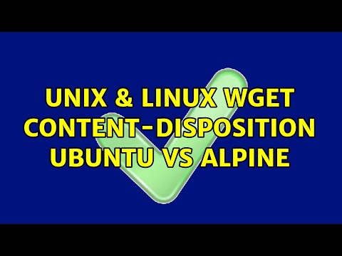 Unix & Linux: wget content-disposition ubuntu vs alpine