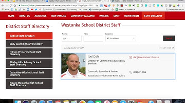 Using the Staff Directory