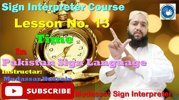 Time Related Words in Pakistan Sign Language | PSL | Lesson No. 13