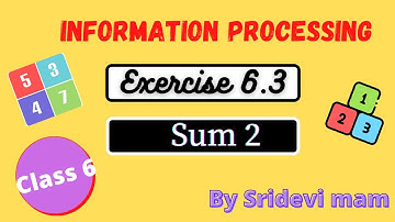 6th maths tamil Term 1 Chapter 6 Information processing Exercise 6.3 Sum 2 TN samacheer class 6