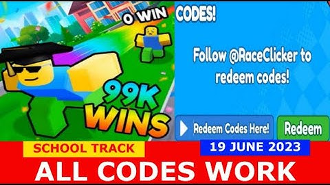 *NEW UPDATE* [SCHOOL TRACK UPDATE] Race Clicker ROBLOX | ALL CODES | June 19, 2023