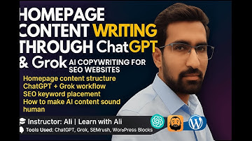 Homepage Content Writing through ChatGPT & Grok | AI Copywriting for SEO Websites
