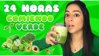 24 HORAS COMIENDO VERDE  ??? ENCONTRÉ COSAS RARAS? | Mar Suarez