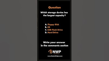 Which storage device has the largest capacity?  #mcq #technology #iqtes