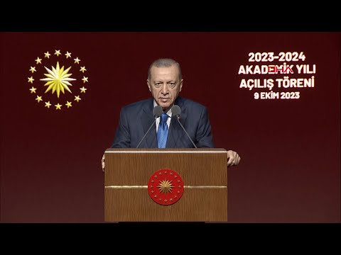 Cumhurbaşkanı Erdoğan Yükseköğretim Kurulu 2023-2024 Akademik Yılı Açılış Töreni'nde konuşuyor