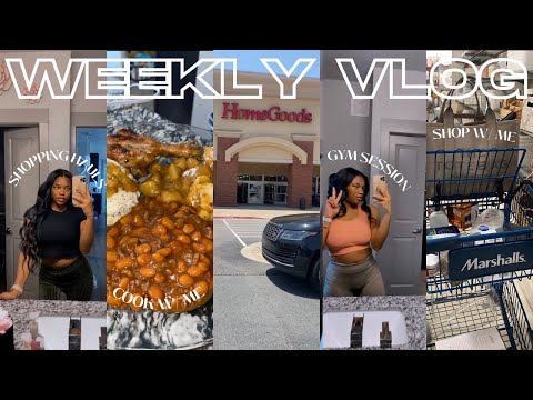 Weekly Vlog| Let’s go shopping, Cook w/ me, Lot’s of hauls + Gym updates + MORE🤎 | Akeira Janee’