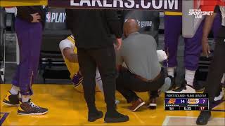 Anthony Davis Is In Serious Pain and Goes to the Locker Room after Injuring his groin...