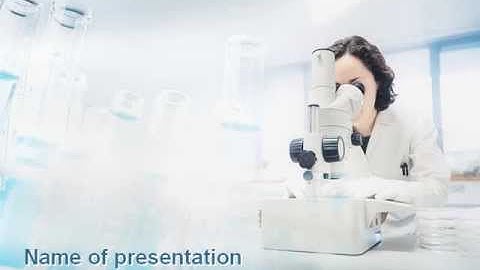 Laboratory Microscope PowerPoint Template by PoweredTemplate.com
