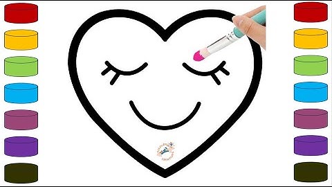 Rainbow Heart Glitter Coloring For Kids | Learn Shapes| Colors For Toddlers