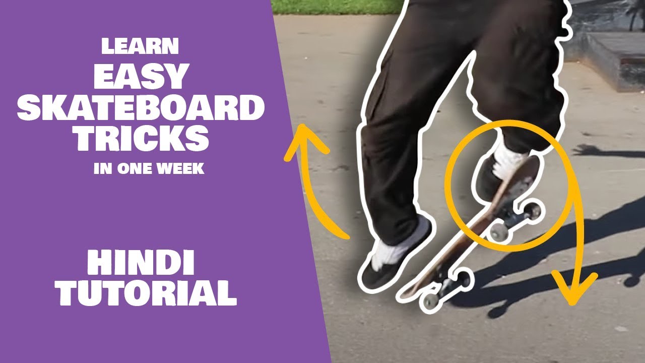 Easy skateboard tricks anyone can do in 2 days Hindi tutorial YouTube