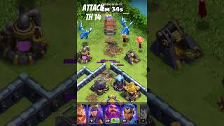 how to attack TH14  attack #clashofclans #coc #games #onlinegaming  #supercell #gameplay #viral
