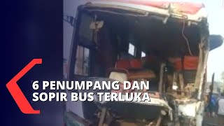 Dua Bus Terlibat Kecelakaan di Tol Tangerang - Merak, 6 Penumpang Terluka
