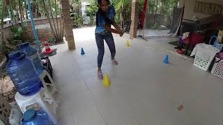 Footwork drills @ home on THU 13 05 2021 #2 slow-mo