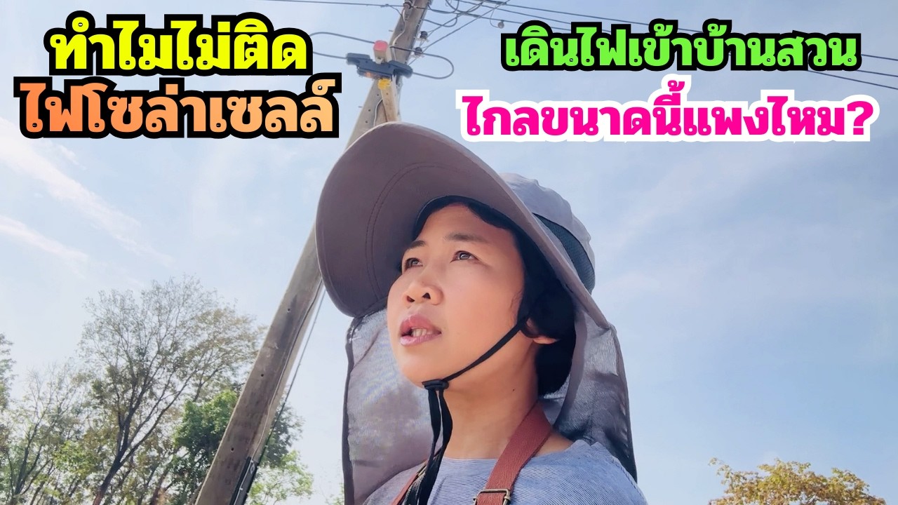 เหตุผลที่ไม่ติดไฟโซล่าเซลล์ เดินไฟฟ้าเข้าบ้านสวนไกลขนาดนี้แพงไหม? (บ้านสวนทำทันที บุรีรัมย์)