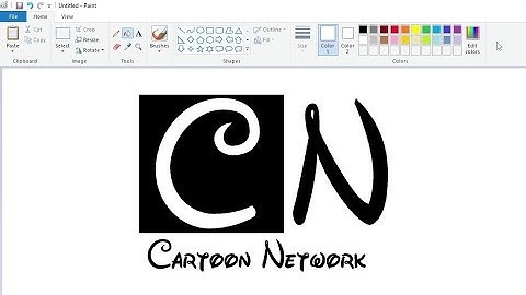 How to draw a Cartoon Network logo (Walt Disney style) using MS Paint | How to draw on your computer
