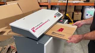 HSM ProfiPack P425 - Cardboard Perforator that creates packaging material