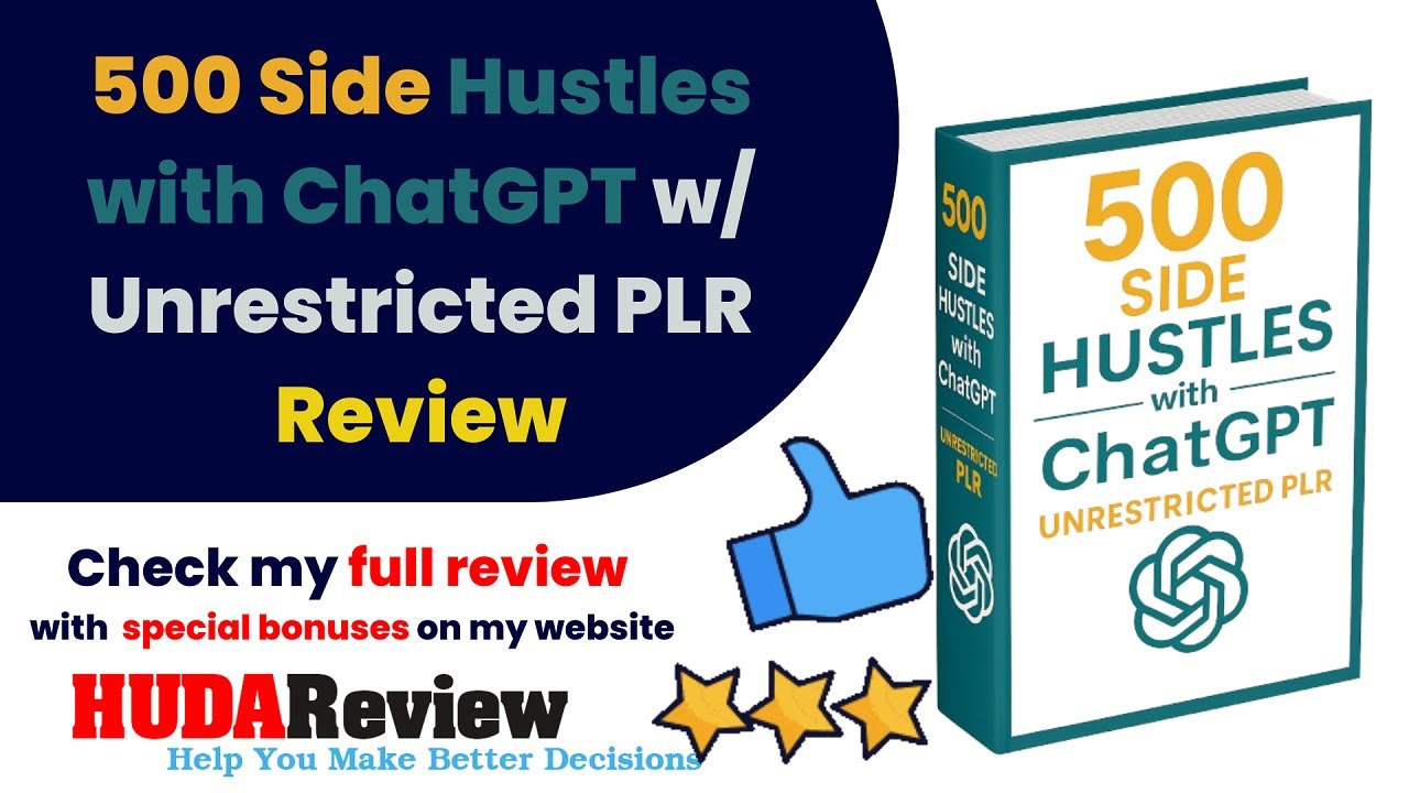 500 Side Hustles with ChatGPT w/ Unrestricted PLR review | Demo ... 500 Side Hustles with ChatGPT w/ Unrestricted PLR review | Demo ...
