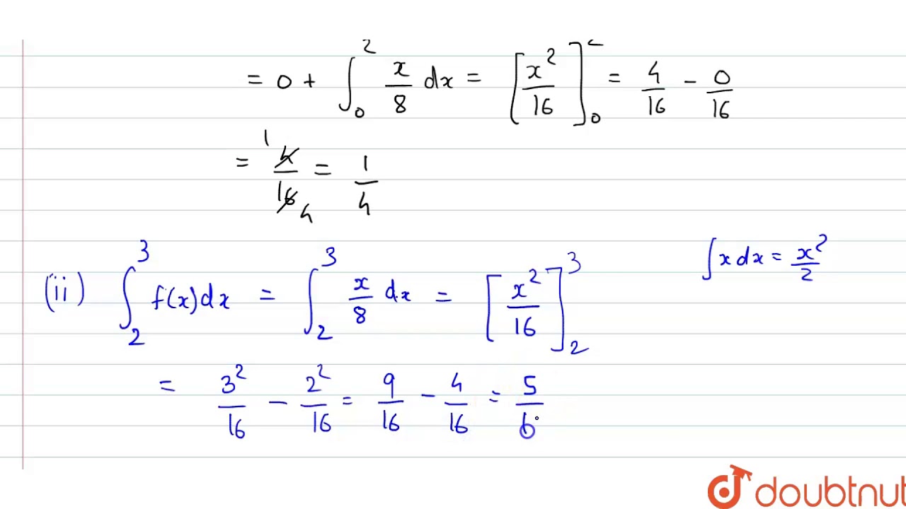 The P D F Of Continuous Random Variable X Is Given By F X X 8 0 Lt X Lt 4 0 Otherwise Youtube