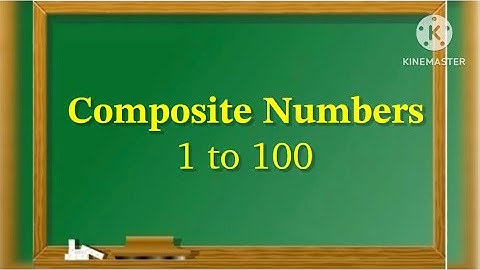 Composite Numbers/Composite Numbers 1 to 100/1 to 100 Composite Numbers/List of Composite Numbers