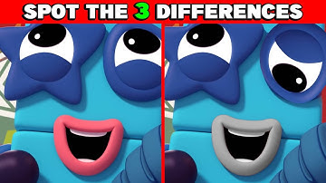 Spot 3 Differences Game For Kids | Numberblock Edition