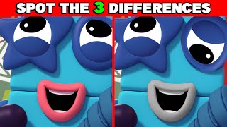 Spot 3 Differences Game For Kids | Numberblock Edition