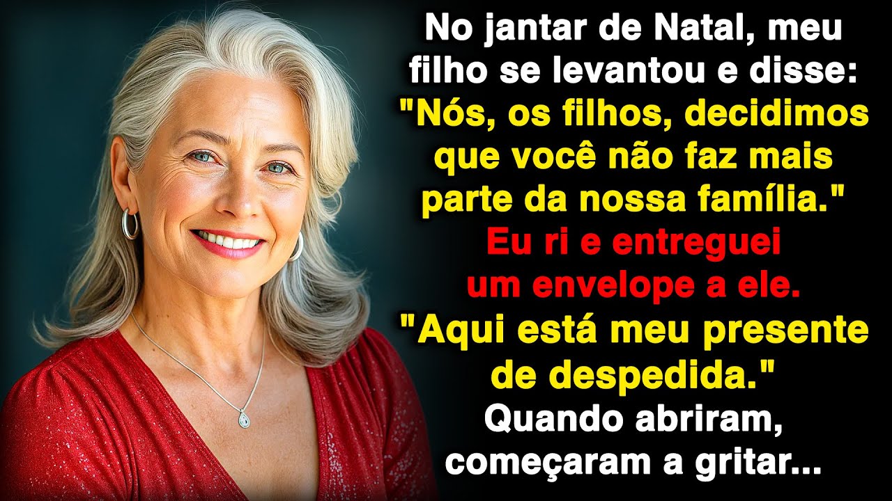 No jantar de Natal, meus filhos me deserdaram – então eu dei a eles um envelope que os fez gritar!