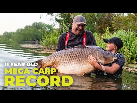 96lb MEGA Carp Caught By an ELEVEN Year Old!