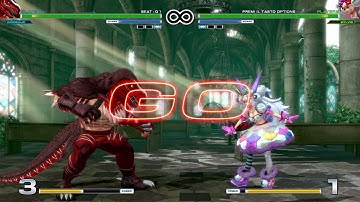 THE KING OF FIGHTERS XIV Demo Ver King of Dinosaurs vs Sylvie Paula Paula max difficulty CPU