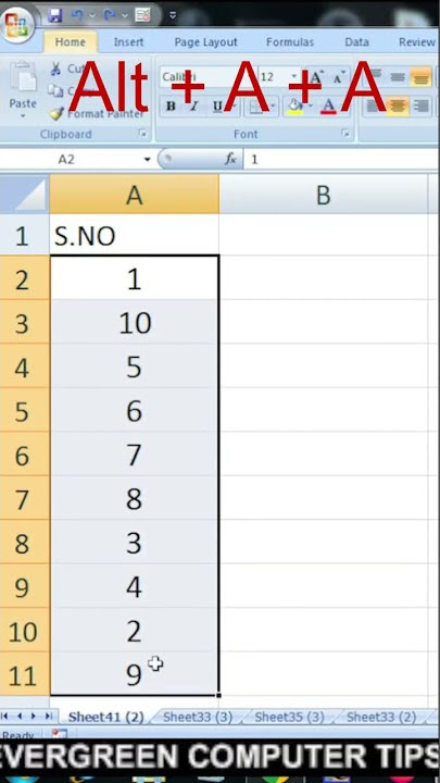Ascending and Descending order#shorts#excel#viral#youtubeshorts #exceltutorial #exceltricksandtips