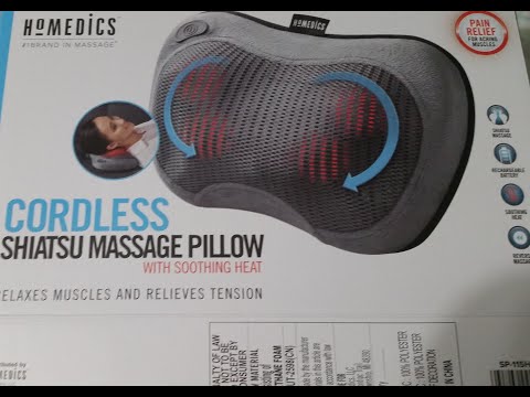 Homedics Cordless Shiatsu Massage Pillow with Heat