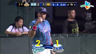 20130914 CPBL 猿vs象 7下 郭修延失誤 讓代打張民諺上壘 還帶1分打點
