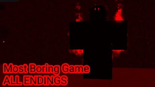 Most Boring Game - ALL ENDINGS - Full Walkftrough | Roblox