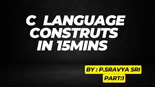 C Language Crash Course: Get Started in 15 Minutes! (Part 1)