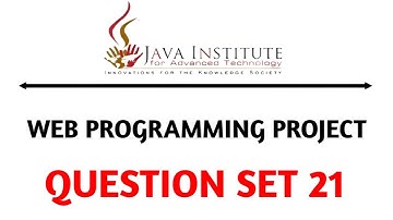 Question Set 21 | Web Programming | Java Institute