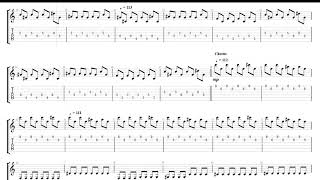 Linkin Park Numb Nylon Guitar Tab in F minor with Piano