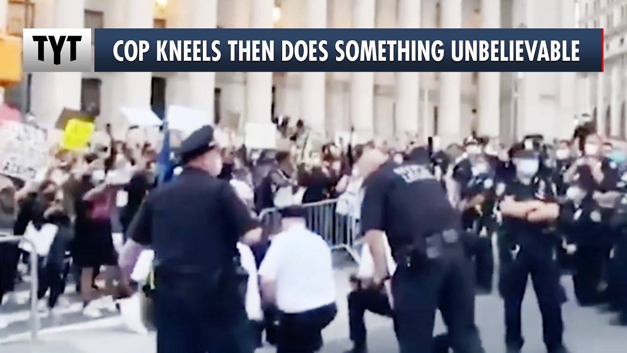 Cop Kneels with Protesters Then Does Something UNBELIEVABLE