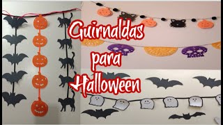 Guirnaldas para adornar en Halloween/ Papel picado / Art Mons
