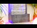 Slate Water Wall Outdoor Fountain with LED Light - Improvements Catalog Slate Water Wall Outdoor Fountain with LED Light - Improvements Catalog