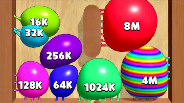 Blob Merge 3D - Puff Ball Up Satisfying ASMR Gameplay | ( Cube Arena 2048 )