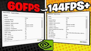 NVIDIA CONTROL PANEL BEST SETTINGS TO BOOST FPS FOR GAMING 🔥  Optimize NVIDIA