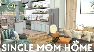 SMALL SINGLE MOM HOME || Sims 4 || CC SPEED BUILD + CC List