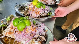 Onion Fish Heads! How Chinese Chef Cook Special Seafood for All His Customers! Malaysia Street Food