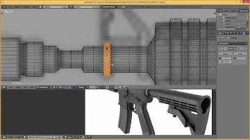 [Blender 3D] Speed modeling of M4A1-s